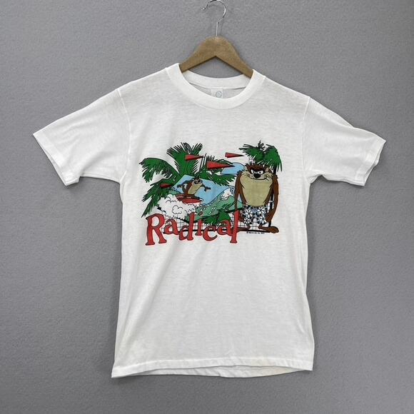 Warner Bros. Other - Vintage Taz Shirt Mens XS/SM Warner Bros Radical Surf Cartoon Looney Tunes 70s